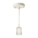 Pendente Tubo Cilindro Metal Soquete E27 Cordão DS2344 St1374-Branco-Starlumen-