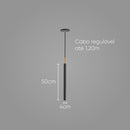 Pendente Tubo Cilindro Preto em Alumínio para LED MR11 ST642-Starlumen-