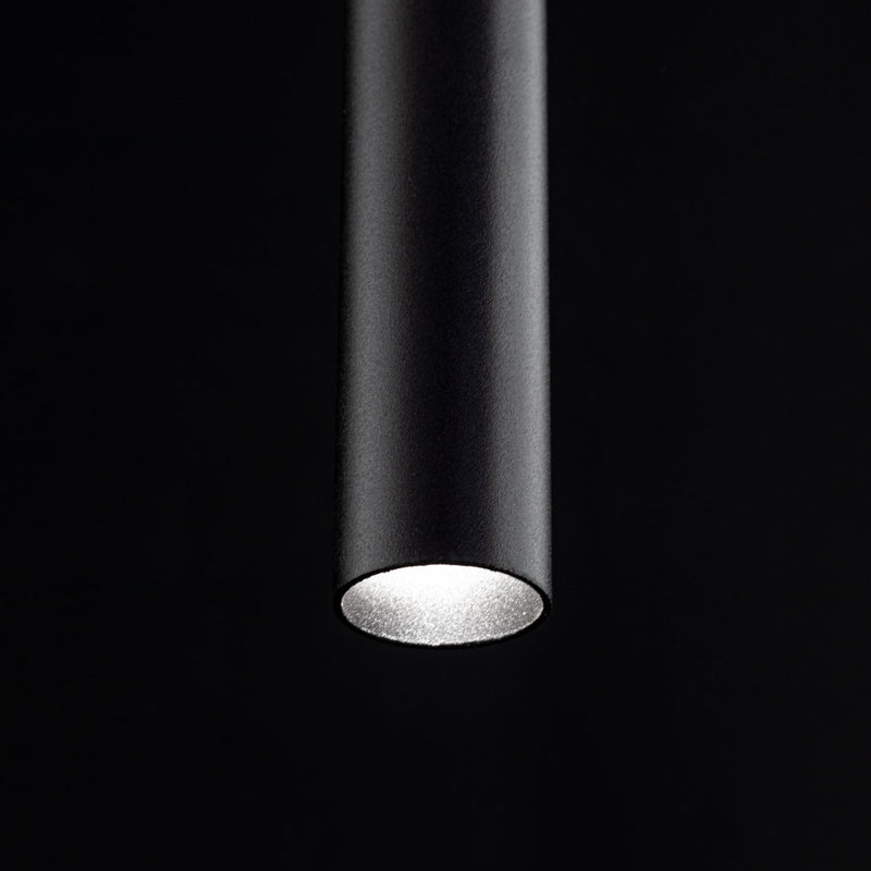 Pendente Tubo Cilindro Preto em Alumínio para LED MR11 ST642-Starlumen-