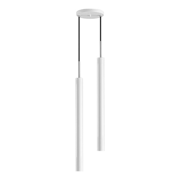 Pendente Tubo Duplo Alumínio P/ Lâmpada Mr11 Gu10 St1697 - Branco-Starlumen-