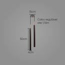 Pendente Tubo Duplo Alumínio P/ Lâmpada Mr11 Gu10 St1697 - Marrom-Starlumen-