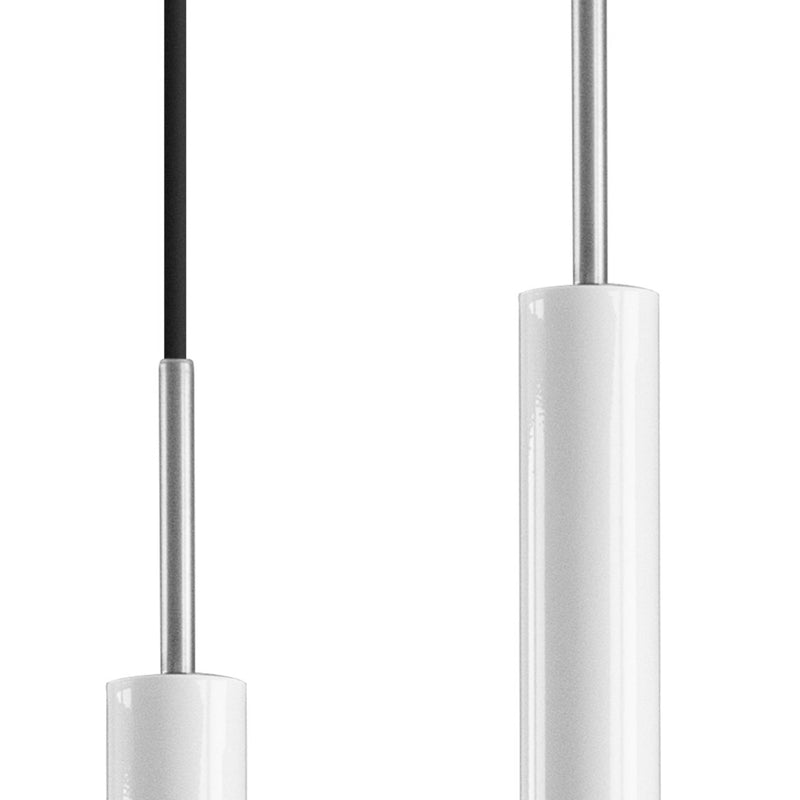 Pendente Tubo Triplo Alumínio P/ Lâmpada Mr11 Gu10 St1699 - Branco-Starlumen-