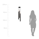 Pendente Tubo Triplo Alumínio P/ Lâmpada Mr11 Gu10 St1699 - Preto-Starlumen-