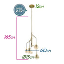 Pendente Yara Cobre Globo Vidro 1xE14 Starlux ZR008-5 St1787-Starlux-Starlumen