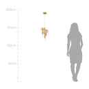 Pendente Zeki ZR142-GD Starlux + 3 LED G95 4W Âmbar ST2634-Starlux-Starlumen