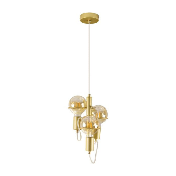Pendente Zeki ZR142-GD Starlux + 3 LED G95 4W Âmbar ST2634-Starlux-Starlumen