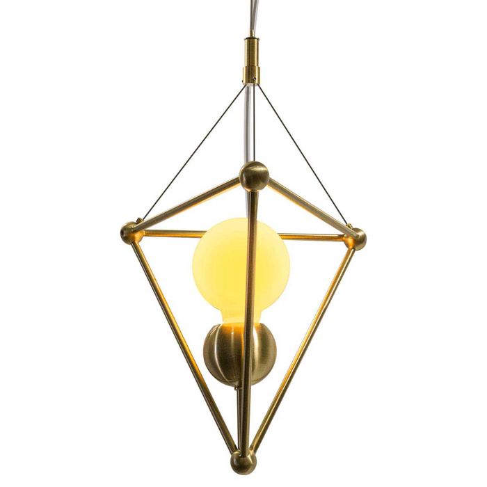 Pendente Zoe Losângo Bronze Em Metal P/ Soquete E27 MD1549-1B St1763-Starlux-Starlumen