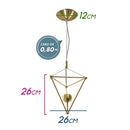 Pendente Zoe Losângo Bronze Em Metal P/ Soquete E27 MD1549-1B St1763-Starlux-Starlumen