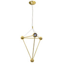 Pendente Zoe Pirâmide Metal Cor Bronze P/ 4xE27 MD21341-4-500-BZ ST1777-Starlux-Starlumen