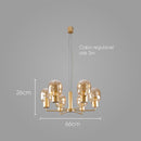 Pendente Zuriel Ouro Fosco LT015-AB para 6 E27 Starlux ST2560-Starlux-Starlumen