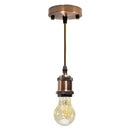 Pendente Tubo Cilindro Metal Soquete E27 Cordão DS2341 St1374-Marrom Bronze