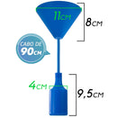 Pendente soquete em silicone E27-Azul ST507-Starlumen-