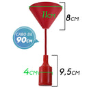 Pendente soquete em silicone E27-Vermelho ST507-Starlumen-