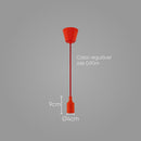 Pendente soquete em silicone E27-Vermelho modelo 2 ST507-Starlumen-