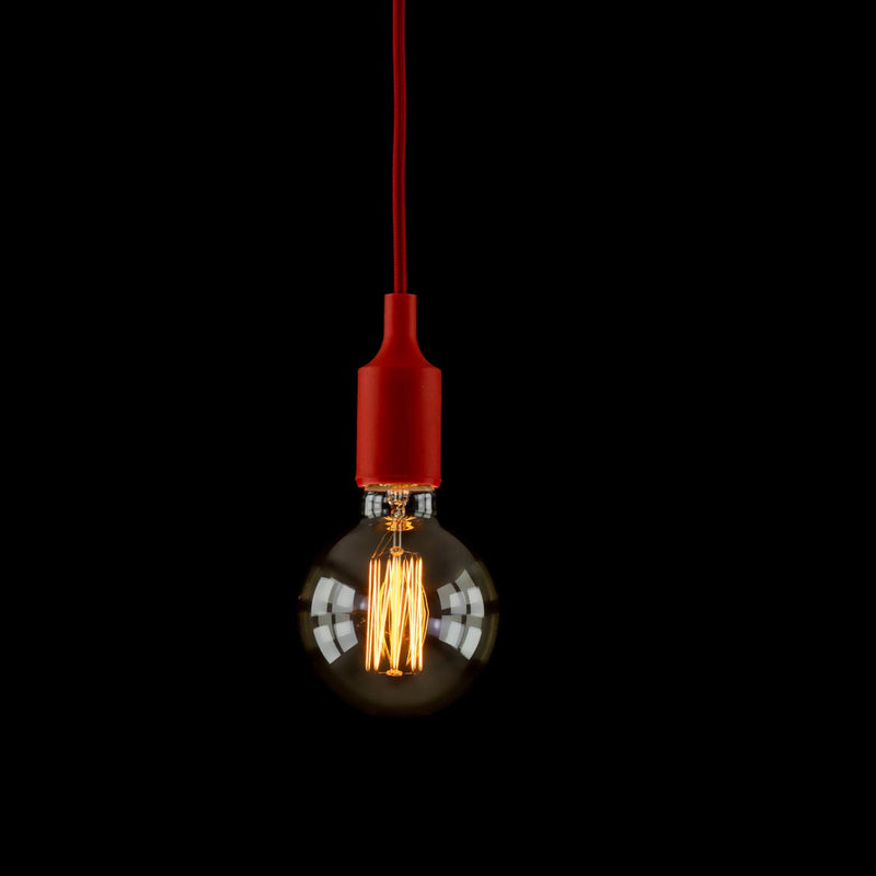 Pendente soquete em silicone E27-Vermelho modelo 2 ST507-Starlumen-