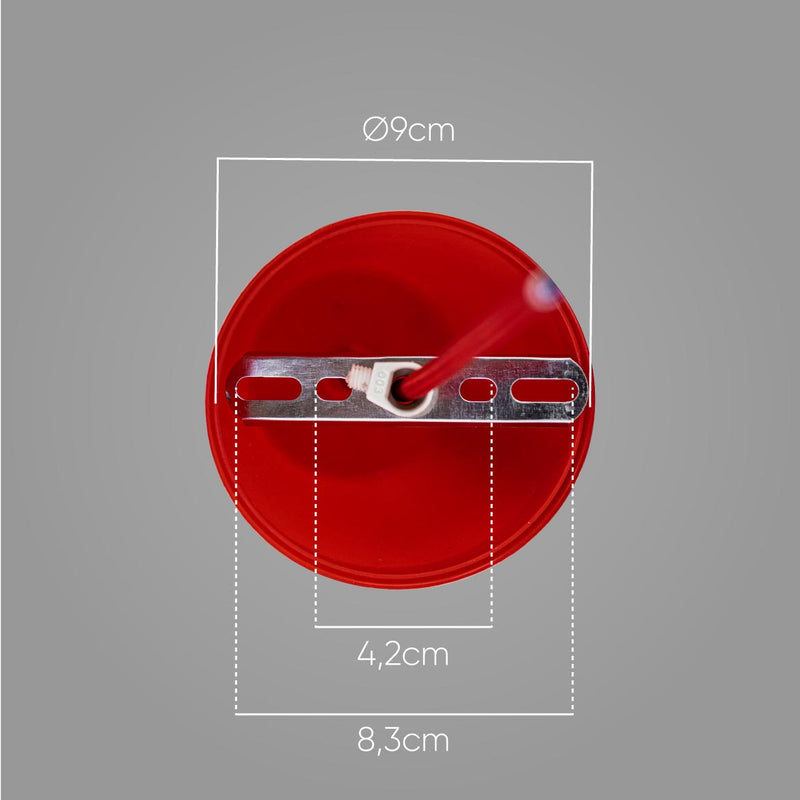 Pendente soquete em silicone E27-Vermelho modelo 2 ST507-Starlumen-