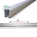 Perfil Embutir Alumínio Escovado 1000x36mm P/ Fita LED DS2245 ST1096-Starlumen-