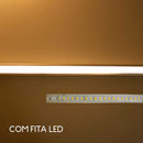 Perfil Embutir Alumínio Escovado 1000x36mm P/ Fita LED DS2245 ST1096-Starlumen-