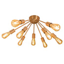 Plafon Atom Sputnik Cobre Escovado P/ 9 Lâmpadas PLF-4964-CE St698-Starlumen-