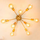 Plafon Atom Sputnik Cobre Fosco P/ 9 Lâmpadas PLF4964-CF St698-Starlumen-