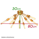 Plafon Atom Sputnik Cobre Fosco P/ 9 Lâmpadas PLF4964-CF St698-Starlumen-