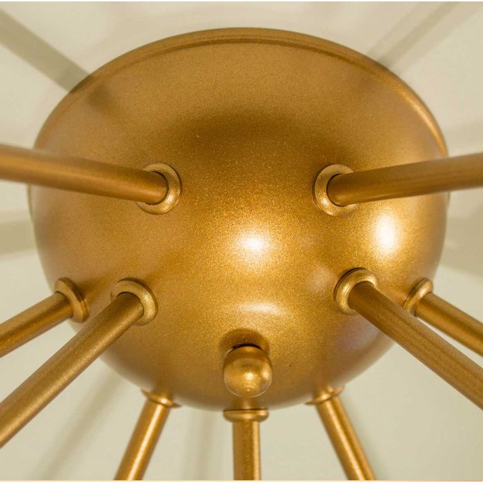 Plafon Atom Sputnik Cobre Fosco P/ 9 Lâmpadas PLF4964-CF St698-Starlumen-