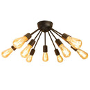 Plafon Atom Sputnik Preto P/ 9 Lâmpadas PLF4964-PT St698-Starlumen-