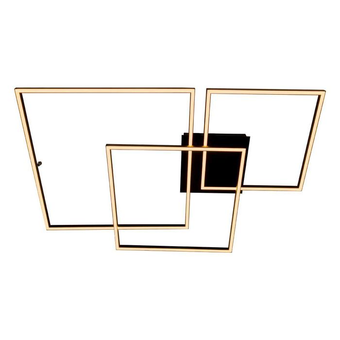 Plafon Canvas Preto Moderno Led Integrado 116w Aluminio 38025 St1632