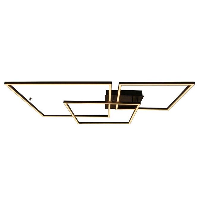 Plafon Canvas Preto Moderno Led Integrado 116w Aluminio 38025 St1632