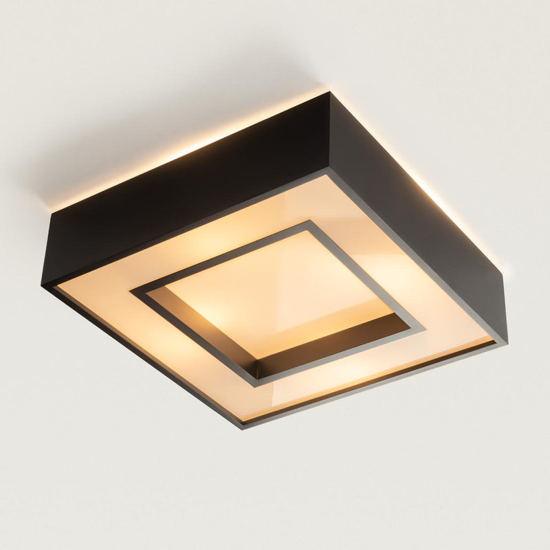 Plafon Cherry Sobrepor Quadrado Preto 60x60 8 E27 St4540/62PT-Starlumen-