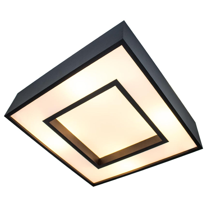 Plafon Cherry Sobrepor Quadrado Preto 60x60 8 E27 St4540/62PT-Starlumen-