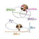 Plafon Circolo French Gold e Branco 32W 3000k BB021 Bella ST2351-Bella Iluminação-Starlumen