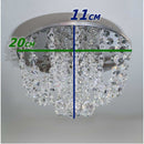 Plafon Cristal Legítimo K9 20cm Redondo P/ 3 G9 PLF-4717 St4717-Starlumen-