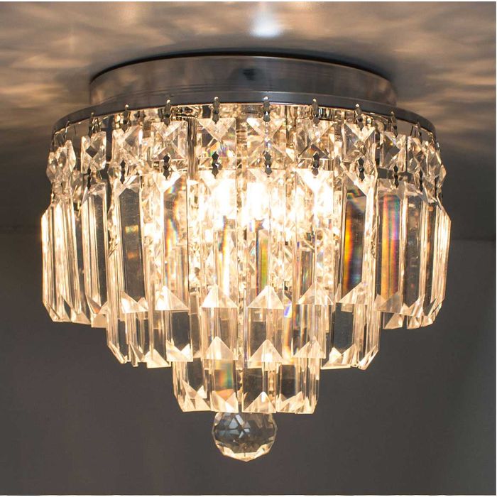 Plafon Kri Cristal K9 Transparente Bella Hu1100 4g9 25cm St868