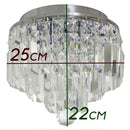 Plafon Kri Cristal K9 Transparente Bella Hu1100 4xG9 25cm ST868-Bella Iluminação-Starlumen