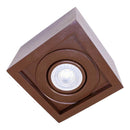 Plafon Marrom Spot Quadrado Sobrepor Gu10 P/ Dicróica Mr16 4500/11 MR/TEXT St1577-Starlumen-