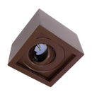 Plafon Marrom Spot Quadrado Sobrepor Gu10 P/ Dicróica Mr16 4500/11 MR/TEXT St1577-Starlumen-