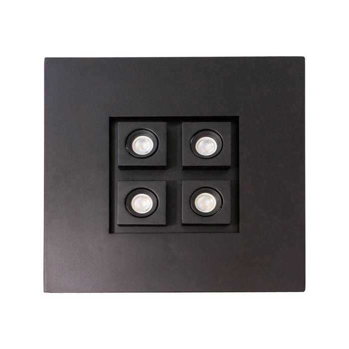 Plafon Moom 60x60cm Preto P/4 Dicróica E 4xe27 16620/60 PT St1601