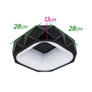 Plafon Otto Preto Led 16w Quadrado 28cm WCQ1538-30BK St1709-Starlux-Starlumen