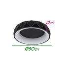 Plafon Otto Preto Led 30w Redondo 50cm ZR089-R-BK St1711-Starlux-Starlumen