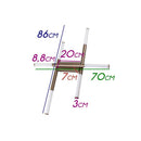 Plafon Palito Pale Led 36w Gold 70cm Bella Cd017 St2189-Bella Iluminação-Starlumen