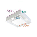 Plafon Sobrepor Quadrado 33cm Luz Indireta para 2x E27 251/4E BT St1216-Starlumen-