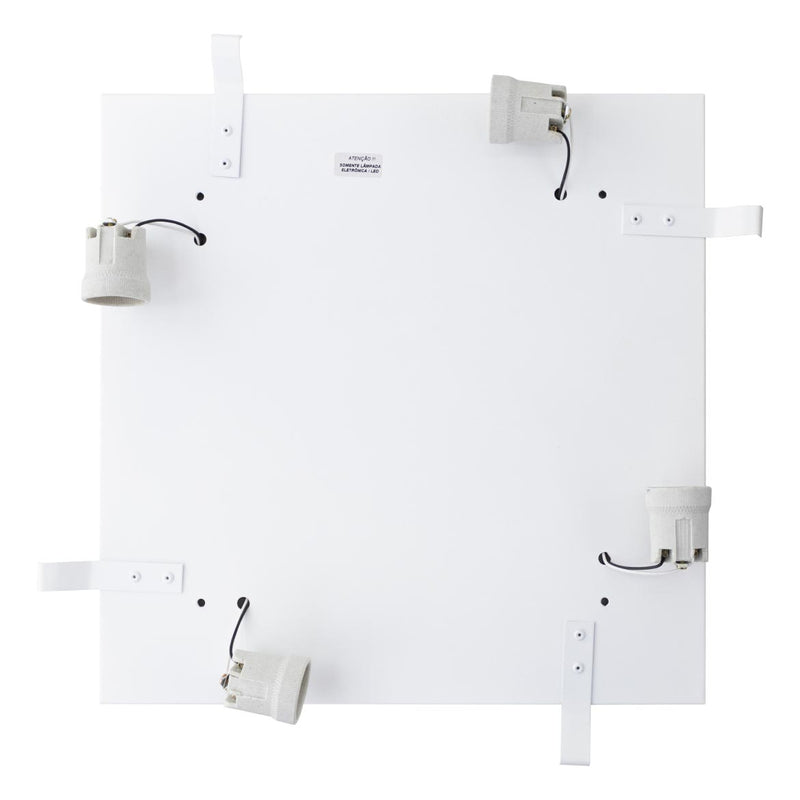 Plafon Sobrepor Quadrado Cherry Branco 45x45 4 E27 St4540/45BT-Starlumen-