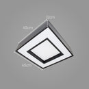 Plafon Sobrepor Quadrado Cherry Preto 45x45 4 E27 St4540/45PT-Starlumen-