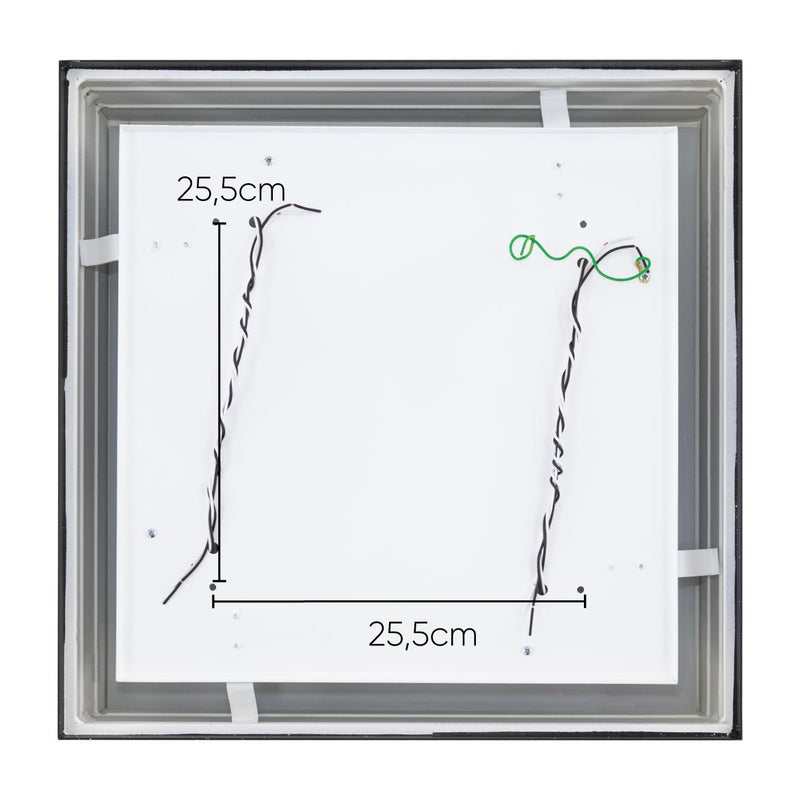 Plafon Sobrepor Quadrado Cherry Preto 45x45 4 E27 St4540/45PT-Starlumen-