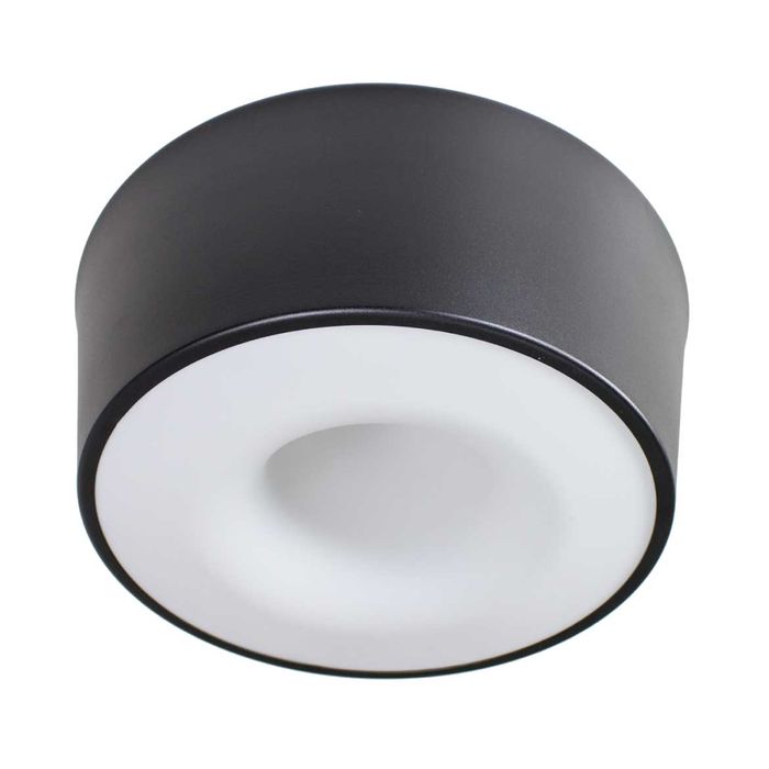 Plafon Sobrepor Vulcano Preto Redondo p/ 3 LED E27 ST951-Starlumen-