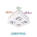 Plafon Spot Branco Quadrado 35x35 Sobrepor 4x Gu10 P/ Ar111 4504/35 BT St1578-Starlumen-