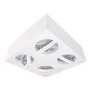 Plafon Spot Branco Quadrado 35x35 Sobrepor 4x Gu10 P/ Ar111 4504/35 BT St1578-Starlumen-