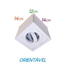 Plafon Spot Branco Quadrado Premium Sobrepor E27 P/ Par20 4501/11 St1576-Starlumen-