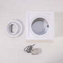 Plafon Spot Branco Quadrado Premium Sobrepor E27 P/ Par20 4501/11 St1576-Starlumen-